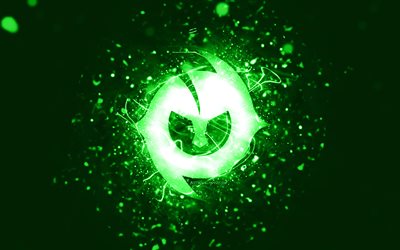 شعار باولو ديبالا أخضر هايت, 4k, أضواء النيون الخضراء, خلاق, أخضر، جرد، الخلفية, شعار باولو ديبالا, نجوم كرة القدم, باولو ديبالا