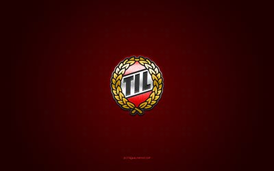 Tromso IL, Norwegian football club, red logo, red carbon fiber background, Eliteserien, football, Tromso, Norway, Tromso IL logo