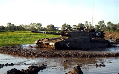 Merkava 2, Israeli main battle tank, range, modern armored vehicles, Israel, tanks