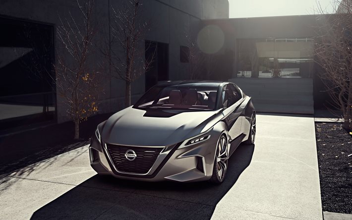 Nissan Vmotion Concept, 2017 cars, luxury cars, gray lexus