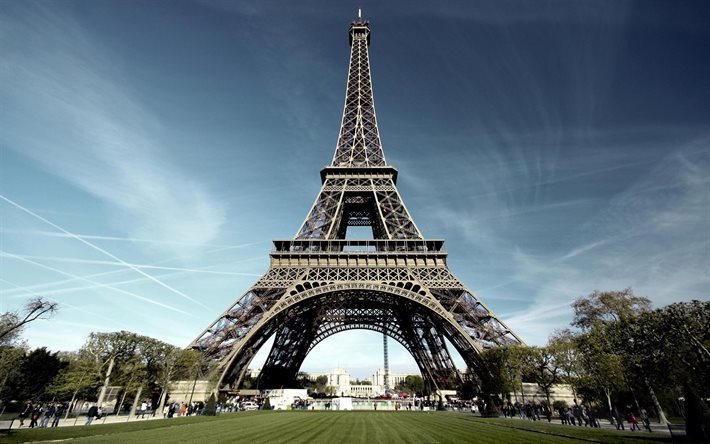 eiffel tower, paris, champs elysees, frankreich