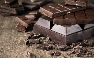 chocolate amargo, doces, conceitos de chocolate, barra de chocolate, conceitos de doces