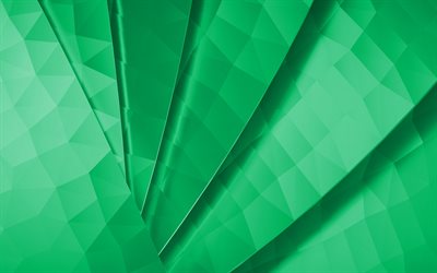 green abstract background, 4k, green polygon background, green abstraction, green lines background, creative green background