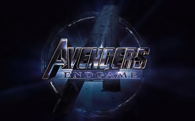 Avengers 4 EndGame, 2019, 4k, d&#39;affiches, de la promo, le logo, les nouveaux films, les Vengeurs