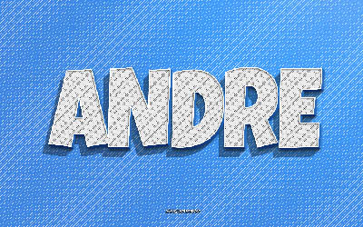Andre, blue lines background, wallpapers with names, Andre name, male names, Andre greeting card, line art, picture with Andre name
