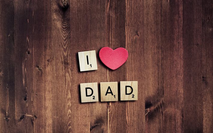 I Love Dad, heart, creative, Fathers Day