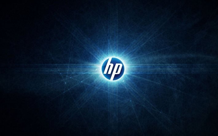 HP, 4k, logotyp, crerative, Hewlett Packard