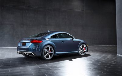 2022, Audi TT RS Heritage Edition, arka g&#246;r&#252;n&#252;m, dış cephe, gri spor coupe, Audi TT tuning, yeni gri Audi TT, Alman otomobilleri, Audi