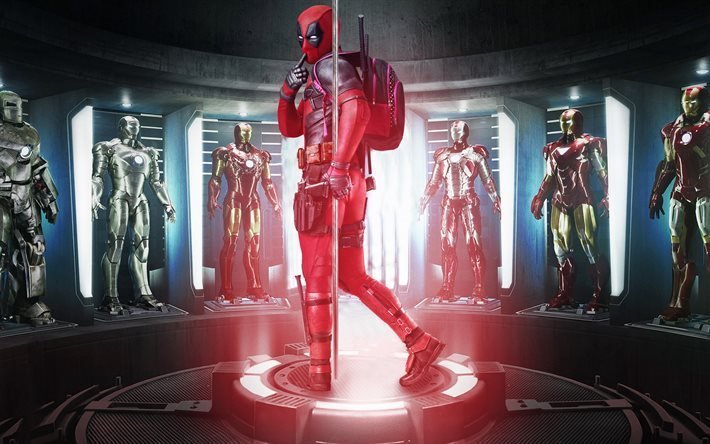 Deadpool, Iron man, Superhj&#228;ltar, dr&#228;kter