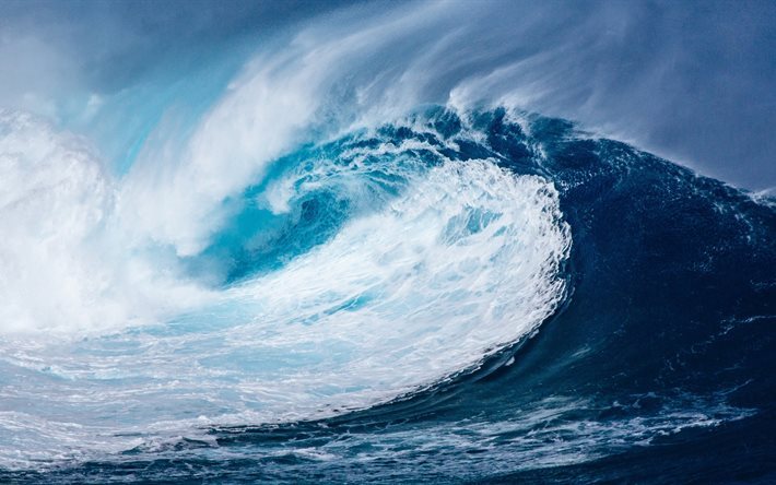 great wave, tsunami, sea, storm, wave