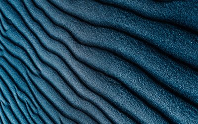 الرمال الزرقاء, 4 ك, القوام الرمل المتموج, ماكرو Macro, خلفية متموجة الرمال, مواد ثلاثية الأبعاد, خلفيات الرمل, القوام الرمل, الخلفية مع الرمال