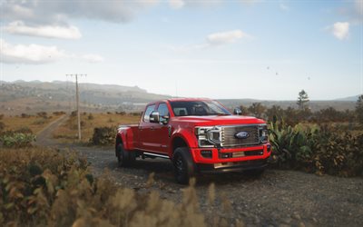 Ford F-450 Super Duty, offroad, 2022 cars, red pickup, trucks, 2022 Ford F-450, american cars, Ford