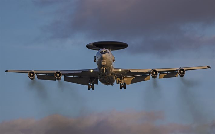 Boeing E-3 Sentry, radarbilden flygplan, US Air Force, milit&#228;ra flygplan