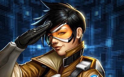 Tracer, Overwatch characters, 2020 games, cyber warriors, shooter, Overwatch, Tracer Overwatch