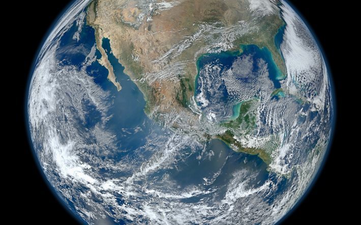 Terra, Pianeta, spazio, America del Nord, l&#39;Oceano Pacifico