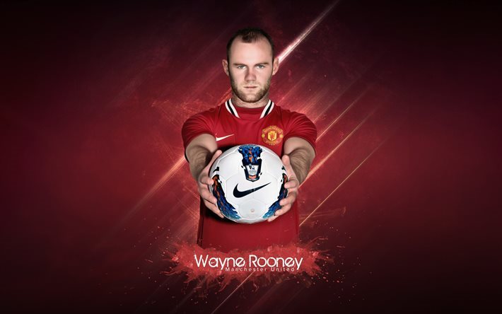 Wayne Rooney, fan art, Manchester United, les stars du football, MU, les footballeurs de Premier League