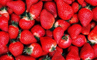 strawberries, berries background, strawberry background, strawberry texture, healthy berries, fruits