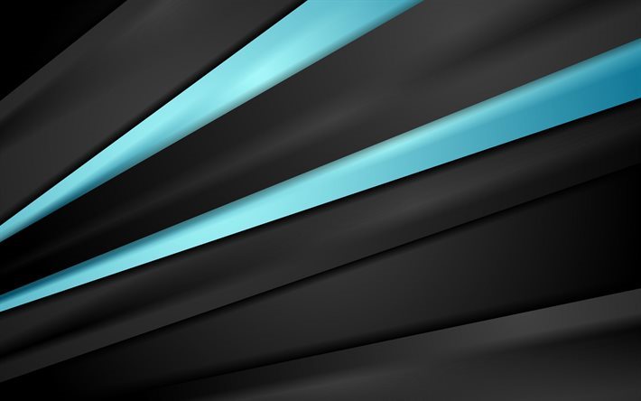 abstract dark background, blue lines, light blue lines, black lines