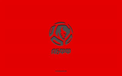 Belarus national football team, red background, football team, emblem, UEFA, Belarus, football, Belarus national football team logo, Europe