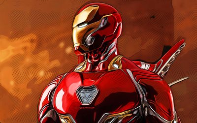 ironman, 4k, vektorkonst, superhj&#228;ltar, marvel comics, kreativ, iron man 4k