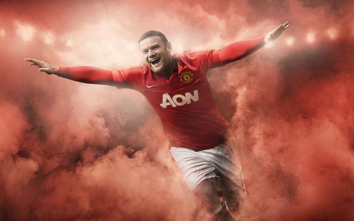 Wayne Rooney, jalkapallo, 5k, urheilijat, Manchester United, Premier League, Englanti