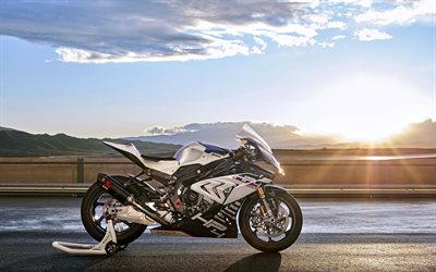 4k, BMW HP4 Race, sunset, 2018 bikes, superbikes, german motorcycles, BMW