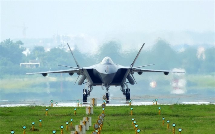 caccia, Chengdu J-20, Cinese fighter, Cina Air Force, aerei, Cina