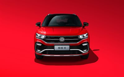 Volkswagen Tayron X R-Line, 4k, front view, 2021 cars, crossovers, 2021 Volkswagen Tayron X, german cars, Volkswagen
