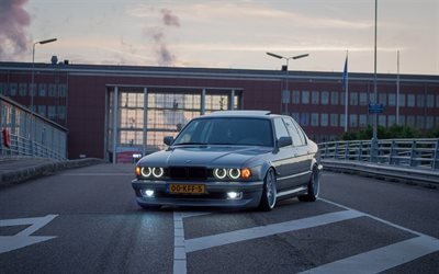 BMW 7-Series, E32, low rider, tuning, stance, BMW