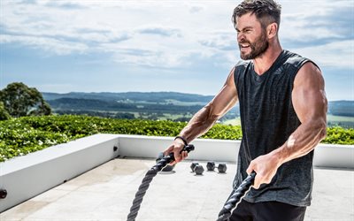 Chris Hemsworth, australian actor, portrait, photoshoot, fitness, popular actors, Hollywood star