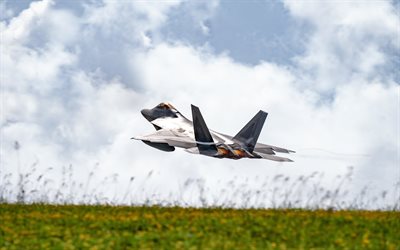 Lockheed Boeing F-22 Raptor, United States Air Force, American Fighter, Military Aircraft, F-22 Raptor Takeoff, United States