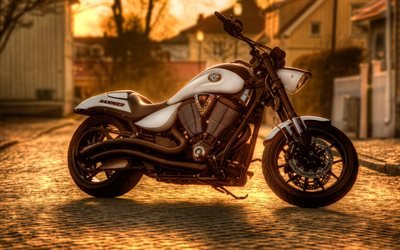 Victory Hammer S, 4k, 2017 bikes, sunset, superbikes, Victory Motorcycles