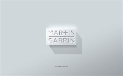 martin garrix logotyp, vit bakgrund, martin garrix 3d logotyp, 3d konst, martin garrix, 3d martin garrix emblem