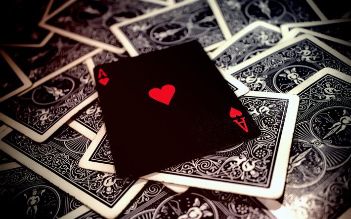 لعبة البوكر, بطاقات اللعب, ace, الآس قلوب, كازينو