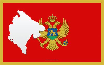 Happy New Year 2022 Montenegro, white background, Montenegro 2022, Montenegro 2022 New Year, 2022 concepts, Montenegro, Flag of Montenegro