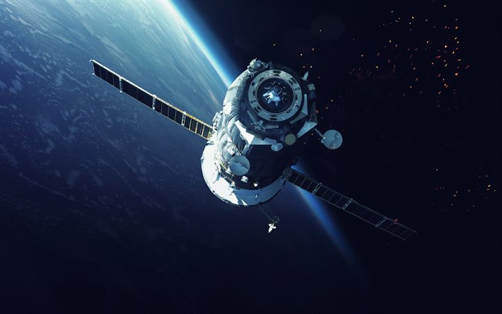 space satellite, Earth, open space, NASA