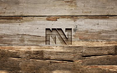 MoVlogs wooden logo, 4K, wooden backgrounds, bloggers, MoVlogs logo, creative, wood carving, MoVlogs