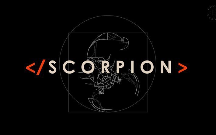 Scorpion, 4k, s&#233;ries TV, 2017 film, logo