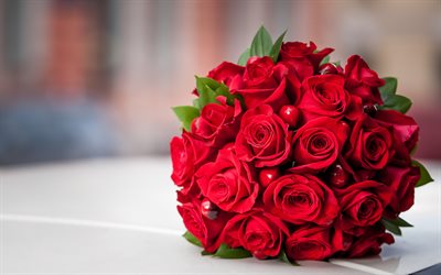 roses rouges, bouquet, bouquet de mari&#233;e, des roses rouges, de mariage rouge bouquet, des roses, de belles fleurs