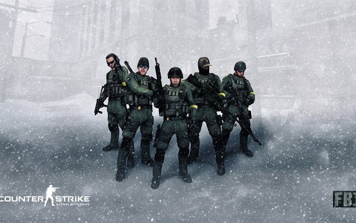 Counter-Strike, Global Offensive, 4k, CS go, for&#231;as especiais, FBI