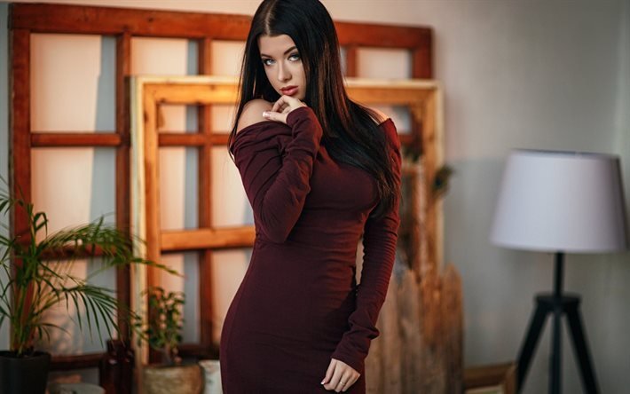 Nastia Salosina, kauneus, ruskeaverikk&#246;, photomodels
