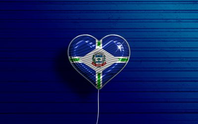 I Love Limeira, 4k, realistic balloons, blue wooden background, Day of Limeira, brazilian cities, flag of Limeira, Brazil, balloon with flag, cities of Brazil, Limeira flag, Limeira