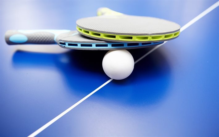 tabell tennis racket, ping-pong bord, ping pong