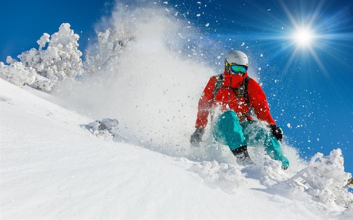 sport invernali, snowboard, sport estremo, neve