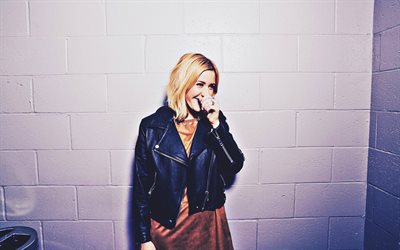 Ellie Goulding, İngiliz şarkıcı, 2018, deri ceket, fotoğraf &#231;ekimi, superstars, g&#252;zellik, HDR