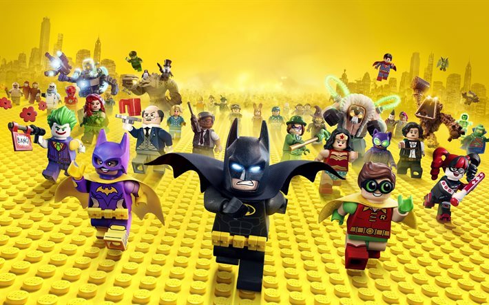 The Lego Batman, 2017, Batgirl, Batman, Joker, Robin, Mayor McCaskill, Two-Face, Harley Quinn