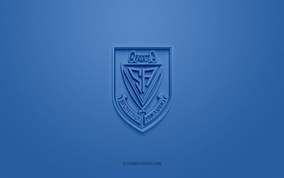sportivo ameliano, kreatives 3d-logo, blauer hintergrund, paraguayischer fu&#223;ballverein, paraguayische primera division, paraguay, 3d-kunst, fu&#223;ball, sportivo ameliano 3d-logo