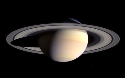 Saturno, 4k, blanca planeta, arte 3D, galaxy, sci-fi, universo, de la NASA, los planetas, Saturno desde el espacio, el arte digital