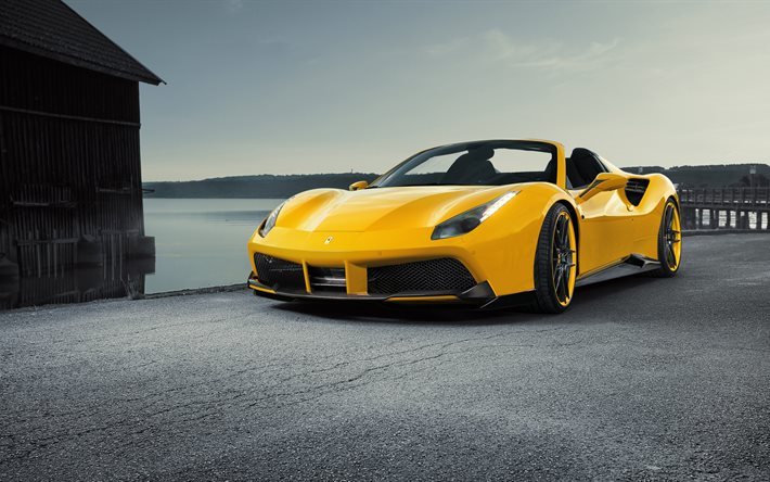Ferrari 488 GTS, 4K, 2016 voitures, italien voitures, Novitec Rosso, sportcars, Ferrari