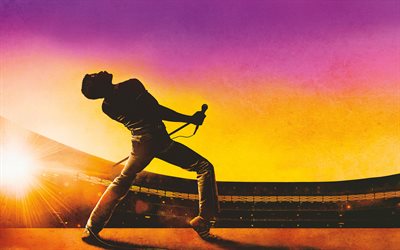 4k, Bohemian Rhapsody, poster, Freddie Mercury, 2018 film, Rami Malek